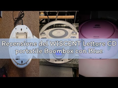 Recensione del WISCENT Lettore CD portatile Boombox con Bluetooth, radio FM, riproduzione USB, ingre
