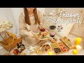 ASMR Cozy Indoor Picnic &amp; Home Party with You🍓 sangria, bruschetta, smoothie bowl, fruit tea