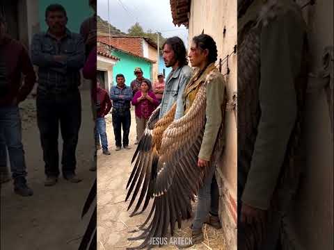Una pareja con alas es vista en el rancho