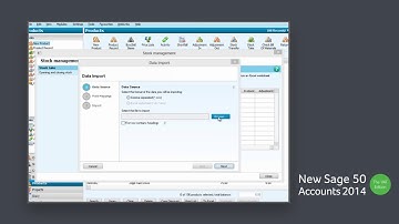 Import stock quantities from an Excel or CSV file into Sage 50 Accounts 2014