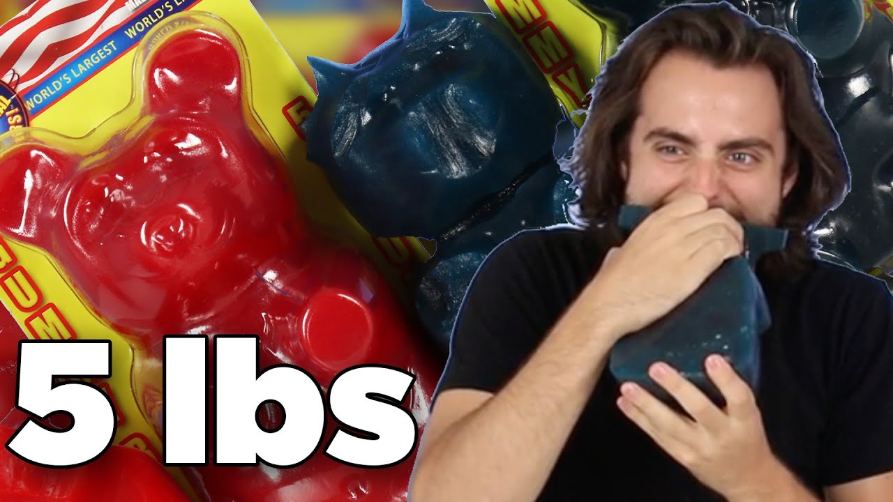People Try To Eat The World's Largest Gummy Bear YouTube