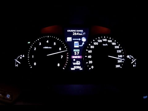 Lexus LS600h L - acceleration 0-250 km/h. 0-100 km/h, 0-400 m, racelogic