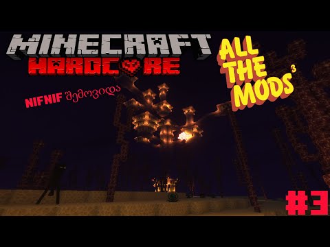 ვკლავთ დრაკონს და Wither-ს!  - Minecraft Modded Hardcore - ეპიზოდი 3