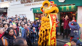 🧧Best Lion Dance Chinese New Year in China Town, London 2024