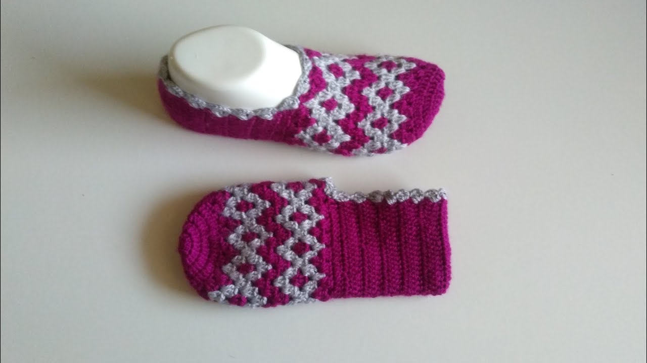 Çeyizlik Zikzak Patik Modeli ❤️/Yeni Model Tığ Patiği