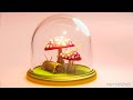 I made a Mushroom Terrarium from a video tutorial in Blender