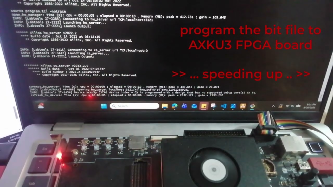 UberDDR4: Alinx AXKU3 FPGA Board Demo - YouTube