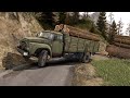 ЗИЛ-431410 троит под нагрузкой и ели тянет в горку. Карта "Холм". Spintires