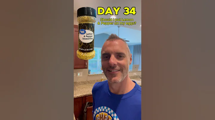 Day 34 of my #Eggsperiment: Lemon Pepper Seasoning  🍋⚫✨🍳 #egg #lemon #pepper  @meijer ​