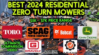 Best Residential Zero Turn Mower Comparison 2024. John Deere, Toro, Scag, Bad Boy, Gravely and more! by Mechanical Mind 35,951 views 1 month ago 38 minutes
