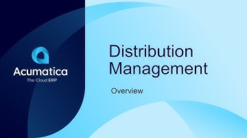 Acumatica Distribution Management Software - Overview
