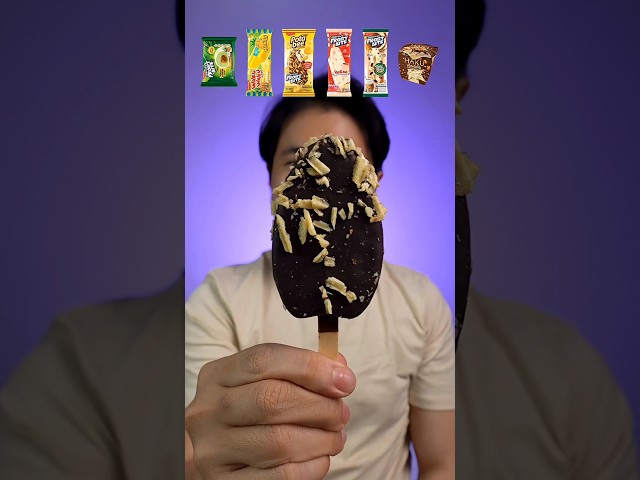 🔄 [Reversed] Glico Wings Ice Cream​ | Mukbang ASMR