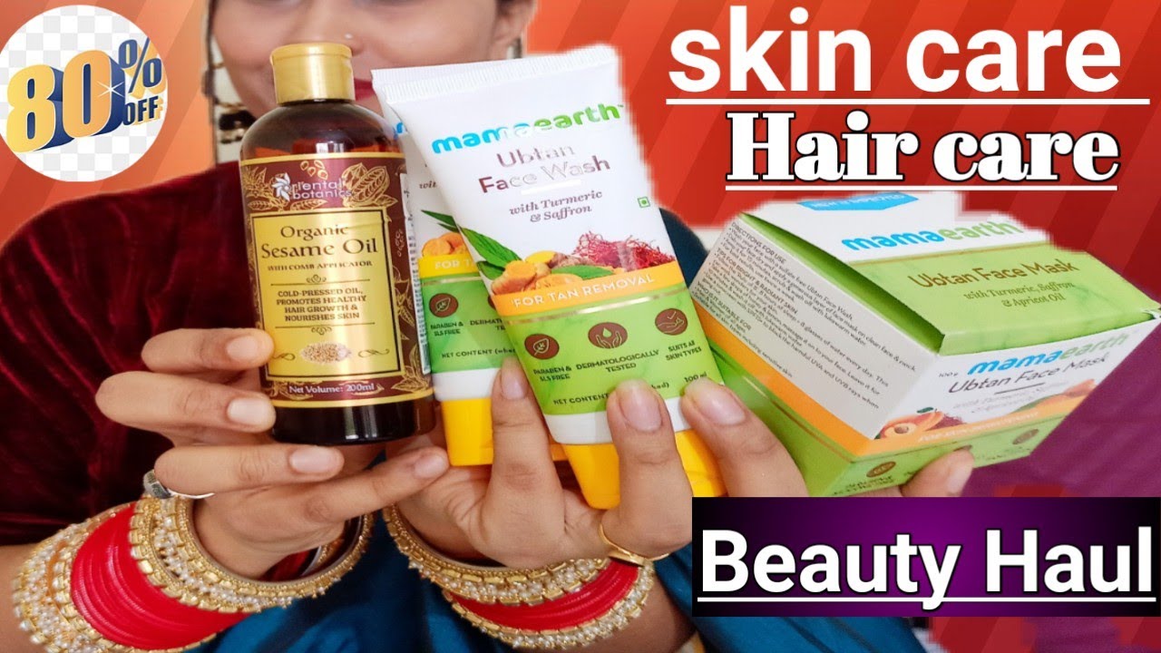 Amazon Haul || Mamaearth D-Tan Facial Kit  💓 || Skin care and Hair care || Beauty Haul 