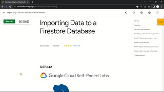 Importing Data to a Firestore Database | GSP642 | Solution