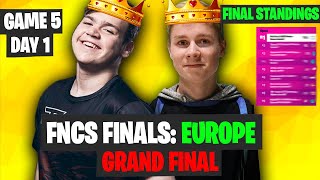 FNCS Grand Final Day 1 Game 5 Highlights EUROPE Final Standings