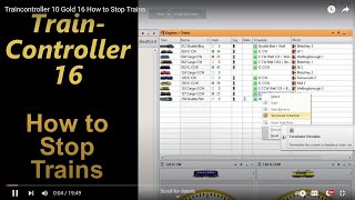 Traincontroller 10 Gold 16 How to Stop Trains