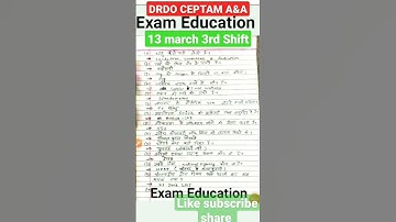 DRDO CEPTAM A&A exam analysis // 13march 3rd shift drdo a&a exam analysis //today drdo exam#analysis