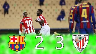 FC Barcelona 2 vs 3 Athletic Club - Final Supercopa de España 2021 - Partido Completo