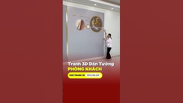 Tranh giấy 3D dán tường dành cho phòng khách #shortvideo #shorts
