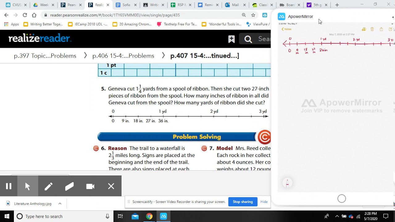 4th Grade Topic 15 Lesson 4 Solving Measurement Problems - YouTube