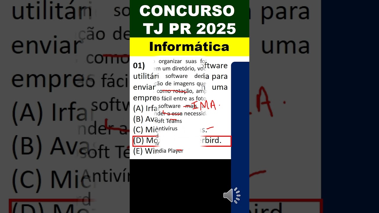 Shorts 6 - Concurso TJ PR 2025 | Instituto AOCP Informática 2025 #tjpr #tjpr2025 #institutoaocp