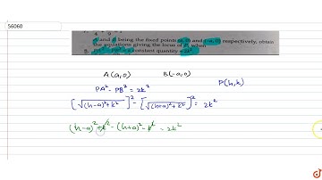 `PA^2-PB^2 = a` constant quantity `=2k^2`.