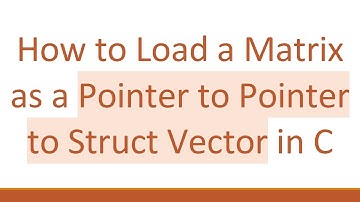 How to Load a Matrix as a Pointer to Pointer to Struct Vector in C