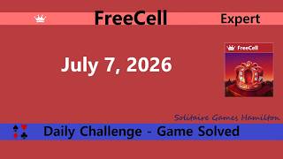 Microsoft Solitaire Collection | FreeCell Expert - July 7, 2026 | Daily Challenges