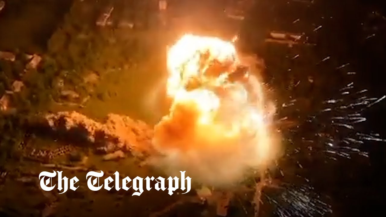 Massive explosion after Ukrainian forces destroy Russian ammo dump