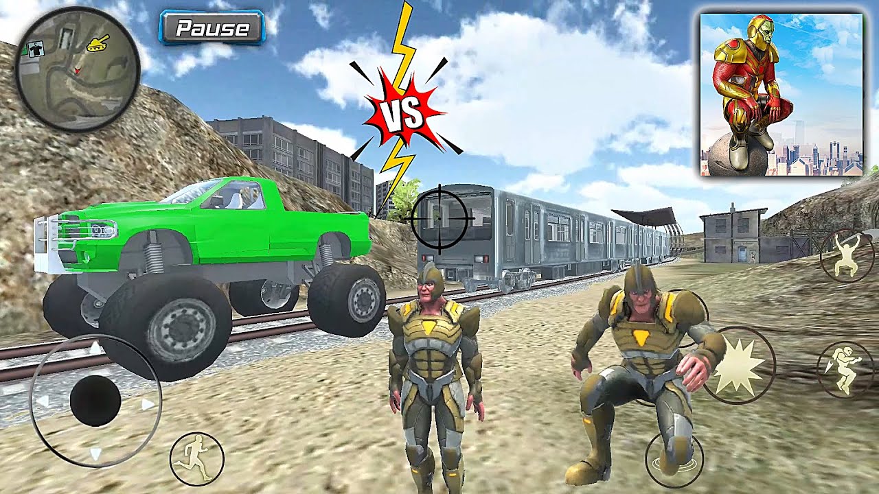Grand Mobile Hero : Gangster Crime Legend #21 Train vs Cars