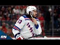 Rangers' Mika Zibanejad Banks Shot In Off Philipp Grubauer From Behind Net