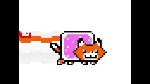 Nyan cat pixel art