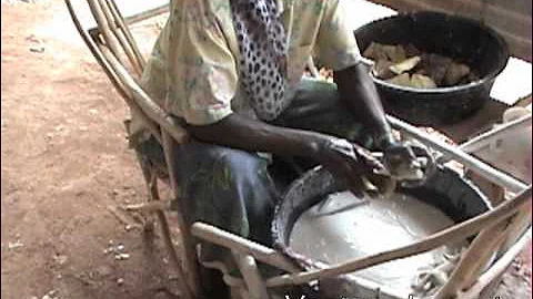 Wet-sanding the fair trade Kisii soapstone piece