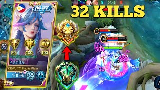 34 Kills + MANIAC!! KADITA BEST GAMEPLAY! | BEST BUILD & EMBLEM 2024!! (Must Watch!🔥)