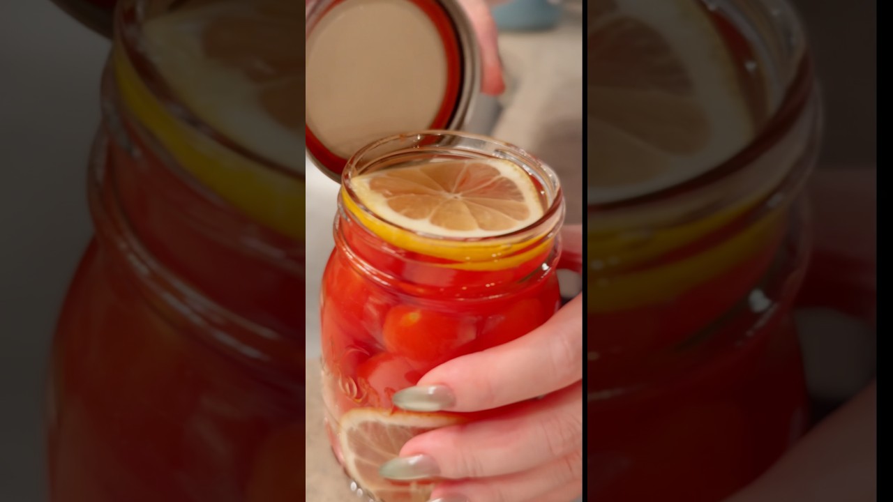 Sweet summer in a jar. 🍯🍅 Perfect balance of lychee and cherry tomatoes with a simple recipe.