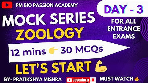 🎯CPET ZOOLOGY & 4th SEMESTER// MOCK TEST // DAY - 3 // COMPARATIVE ANATOMY// By- Pratikshya Mishra