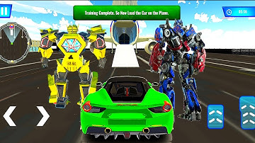 US Police Car Robot Plane Transport Simulator | Live Android Gameplay