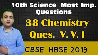 10th science most important questions 2019 CBSE HBSE