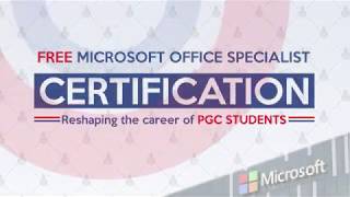 Microsoft Office Specialist Certification By Punjab College screenshot 5