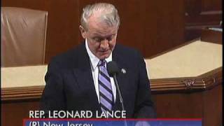 Congressman Leonard Lance commemorating the 10th Anniversary of Hurricane Floyd.
