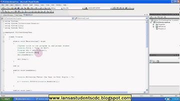 Basic concept implementation in c# for Check Leap Year