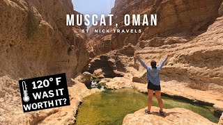 Guide to hiking Wadi Shab Oman in the extreme heat!