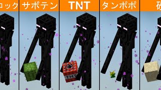 エンダーマンが拾うことができるすべてのブロックをMinecraft