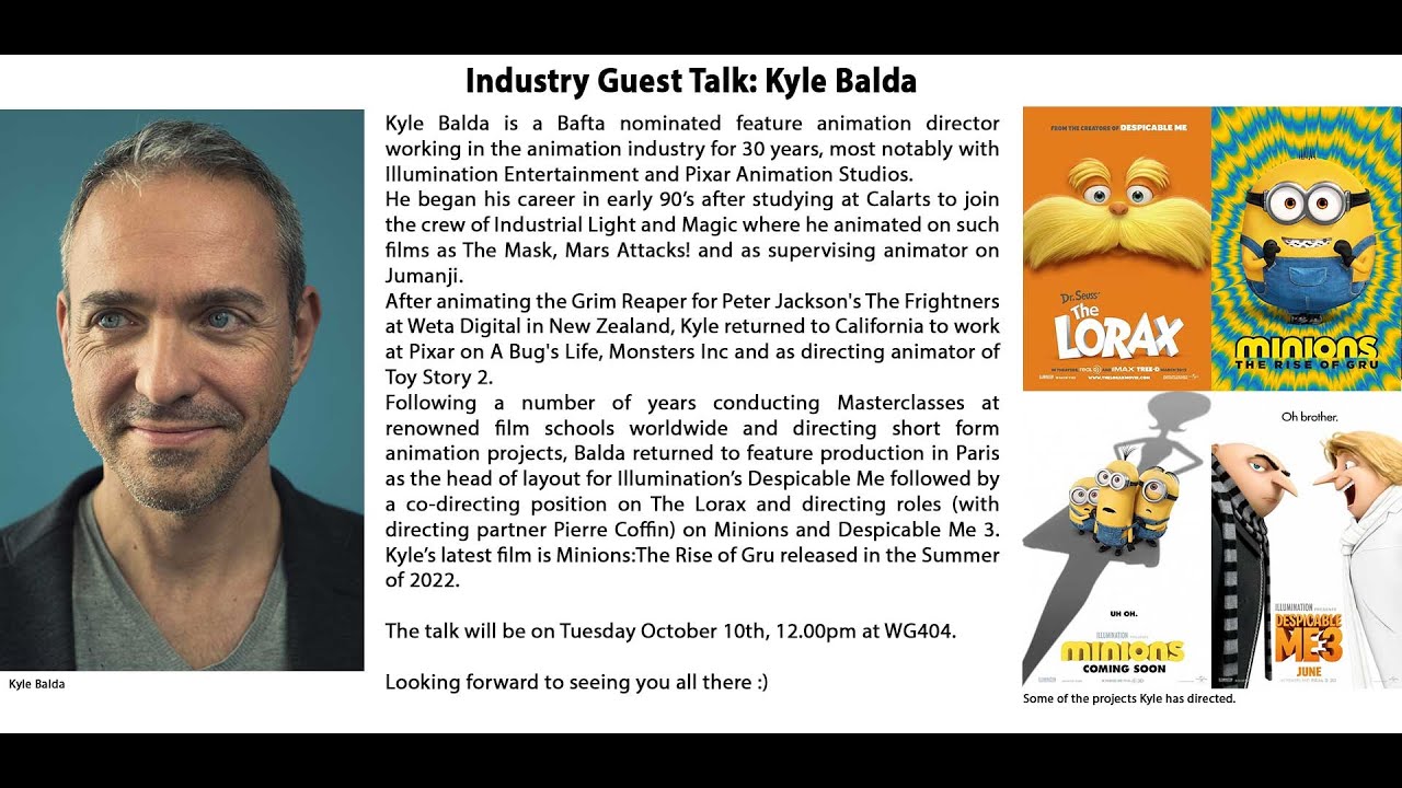 Industry Guest Talk - Kyle Balda - YouTube