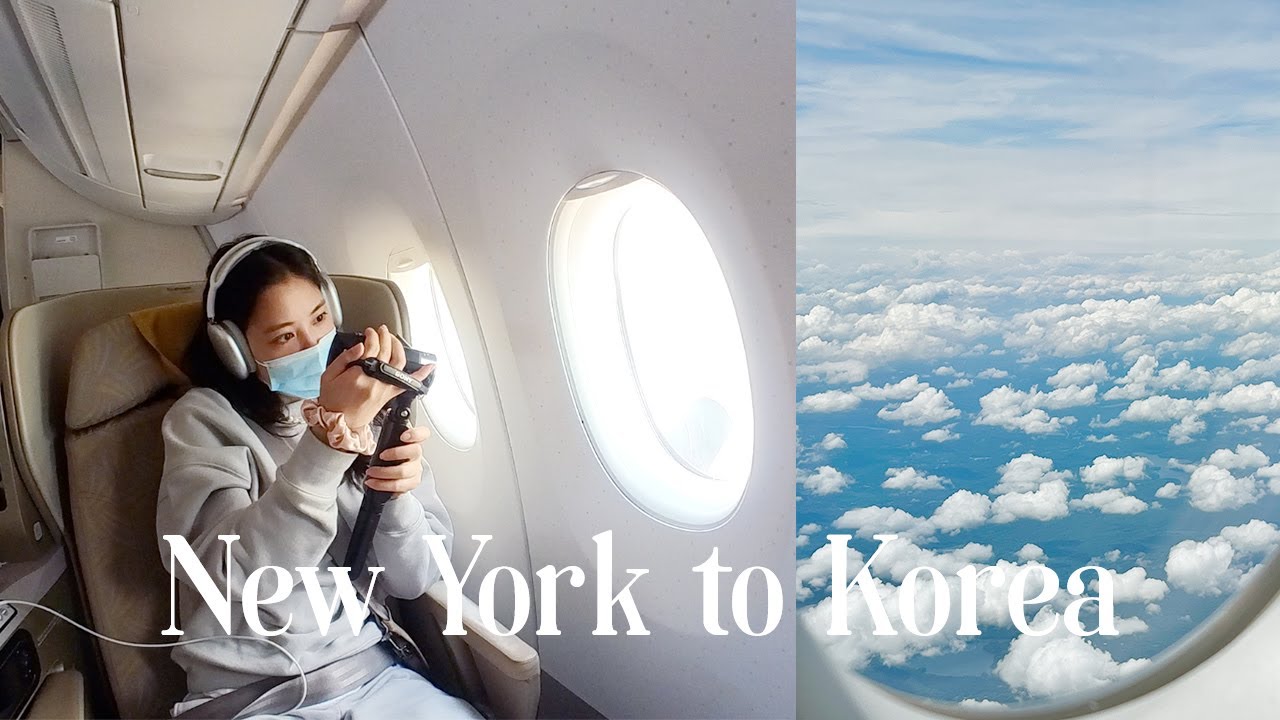 NYC to Korea Vlog | Flying to Korea, meeting content creators, college days, cafes, hair & nail art, on YouTube