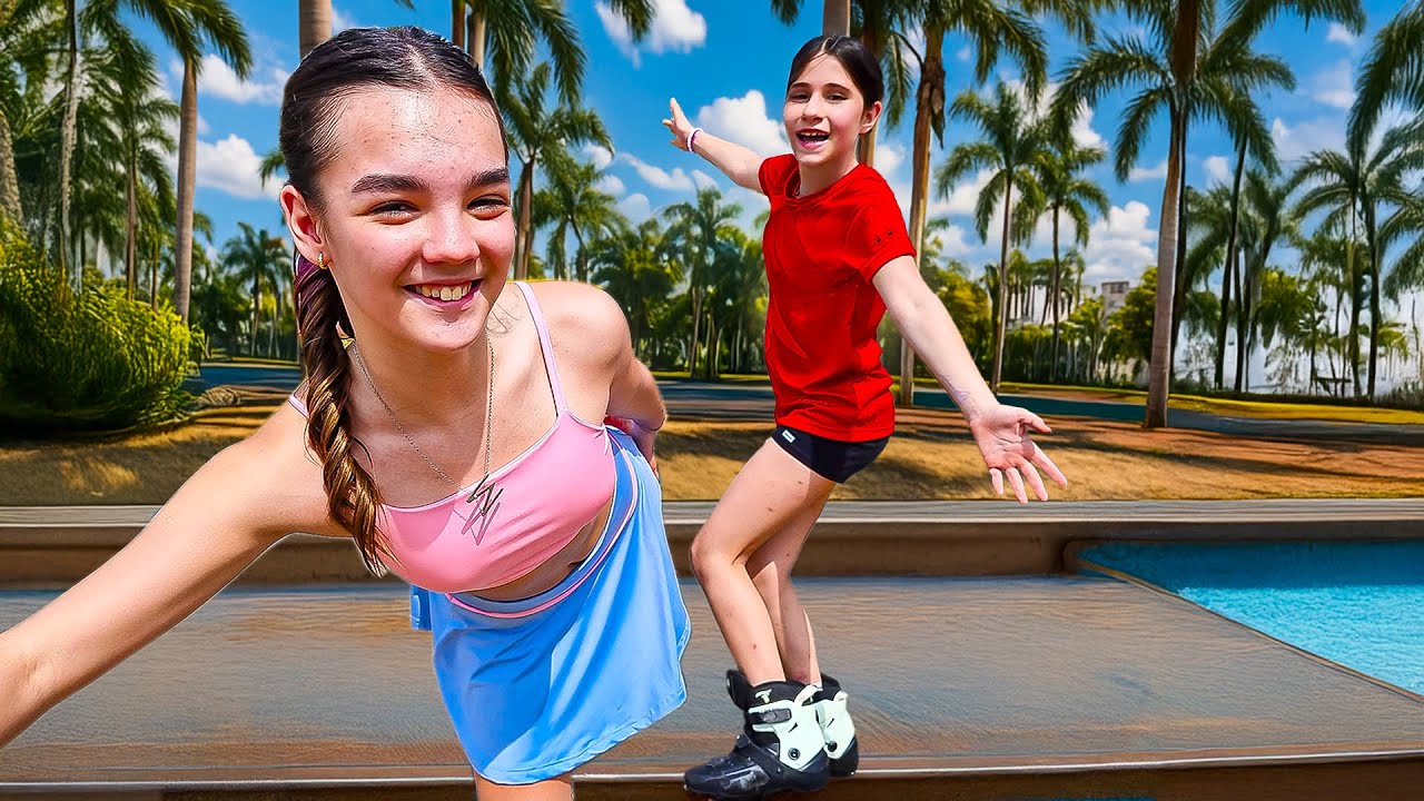 Desafiei A Aninha Com As Melhores Manobras Do Patins !!