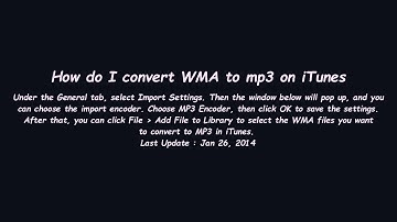 How do I convert WMA to mp3 on iTunes