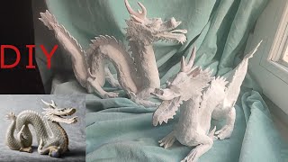 Как сделать туловище дракона из газеты, фольги и ваты. Ватная игрушка. Дракон, символ 2024 часть 2