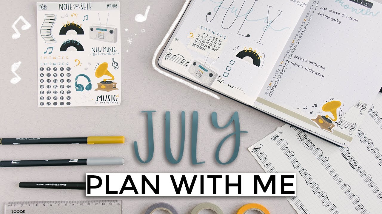 PLAN WITH ME | July Monthly Spread! beautycon