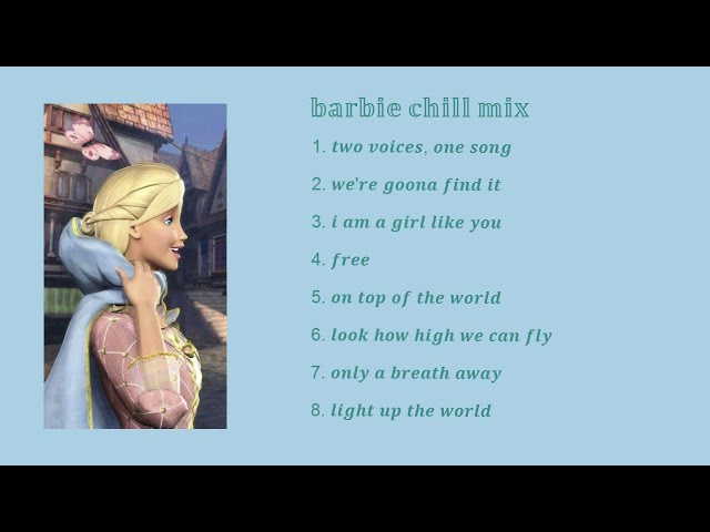 barbie chill/ballad playlist for studying, sleeping, relaxing class=